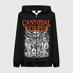 Толстовка на молнии женская Cannibal Corpse, цвет: 3D-черный