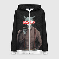 Толстовка на молнии женская BEASTARS, цвет: 3D-белый
