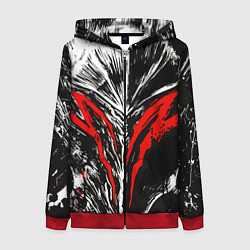 Толстовка на молнии женская BERSERK, цвет: 3D-красный