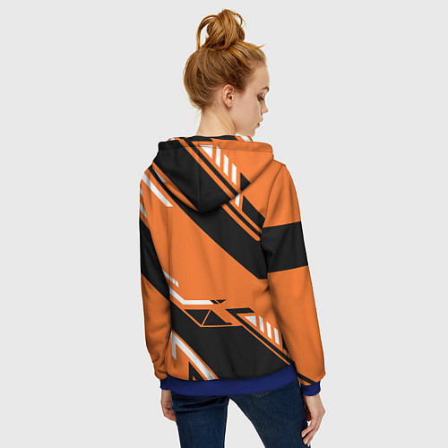 Женская толстовка на молнии KTM КТМ SPORT / 3D-Синий – фото 4