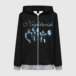 Толстовка на молнии женская Nightwish with old members, цвет: 3D-меланж