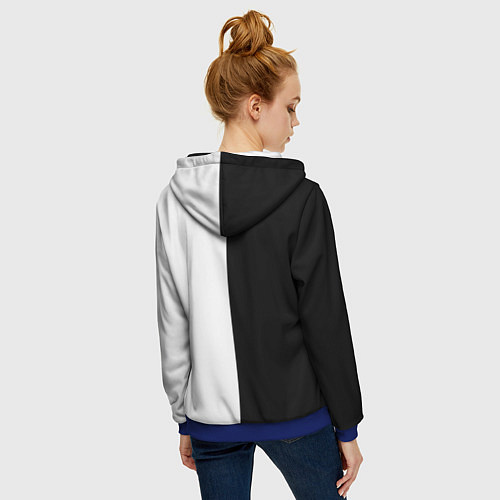 Женская толстовка на молнии МАСКА ТАНДЖИРО TANJIRO MASK / 3D-Синий – фото 4