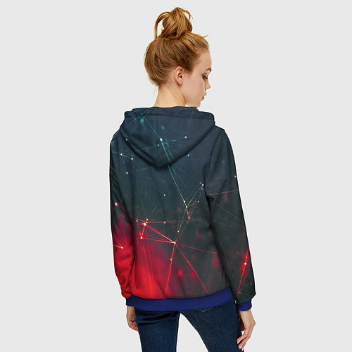 Женская толстовка на молнии DAFT PUNK MUSIC / 3D-Синий – фото 4
