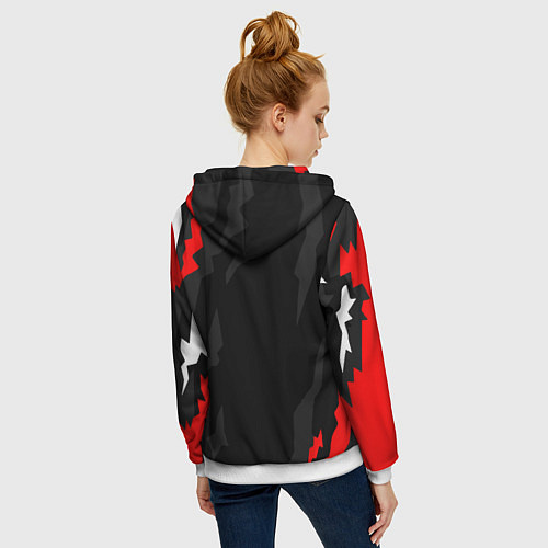 Женская толстовка на молнии NISSAN GT-R GODZILLA / 3D-Белый – фото 4