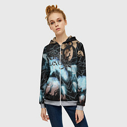 Толстовка на молнии женская Solo leveling, цвет: 3D-меланж — фото 2