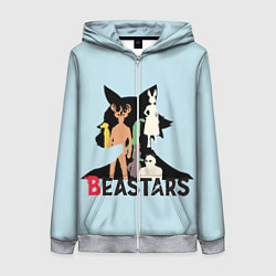 Толстовка на молнии женская All beastars, цвет: 3D-меланж