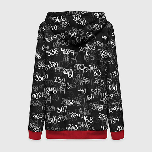 Женская толстовка на молнии Минус семь / 3D-Красный – фото 2