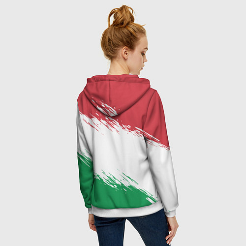 Женская толстовка на молнии MADE IN ITALY / 3D-Белый – фото 4