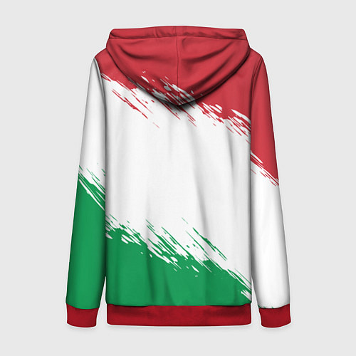 Женская толстовка на молнии MADE IN ITALY / 3D-Красный – фото 2