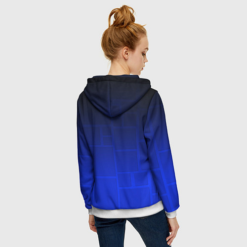 Женская толстовка на молнии Geometry Dash / 3D-Белый – фото 4