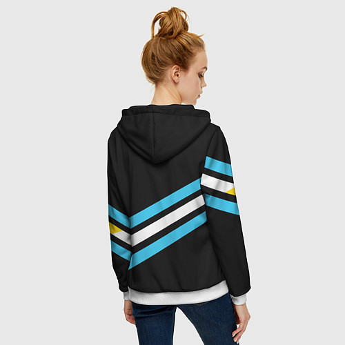 Женская толстовка на молнии Сборная Аргентины / 3D-Белый – фото 4