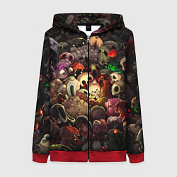 Толстовка на молнии женская Кошмар Исаака, цвет: 3D-красный