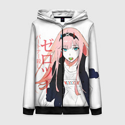 Толстовка на молнии женская Zero Two, Darling in the Franx, цвет: 3D-черный