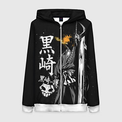 Женская толстовка на молнии Bleach, Ичиго с мечом