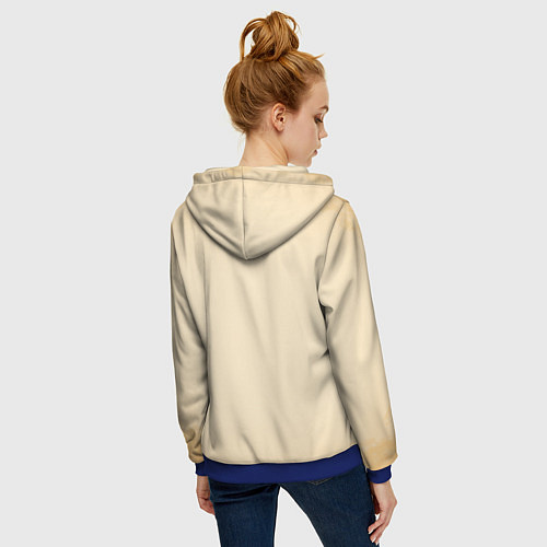 Женская толстовка на молнии Корабль Ship / 3D-Синий – фото 4