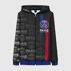 Толстовка на молнии женская ФК ПСЖ PARIS SAINT GERMAIN, цвет: 3D-синий