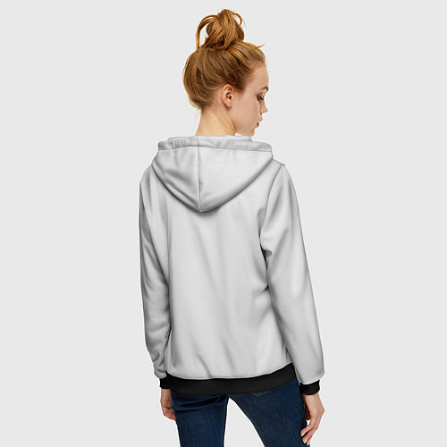 Женская толстовка на молнии Clara Valac Minimalistic / 3D-Черный – фото 4