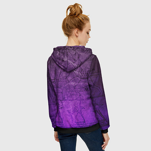 Женская толстовка на молнии Египет 3D / 3D-Черный – фото 4