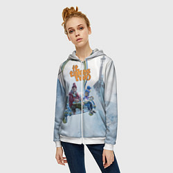 Толстовка на молнии женская It Takes Two Коди и Мэй, цвет: 3D-белый — фото 2