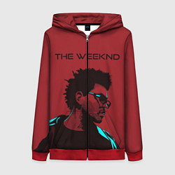 Толстовка на молнии женская The weeknd, цвет: 3D-красный