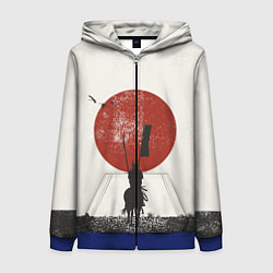 Женская толстовка на молнии Самурай на коне