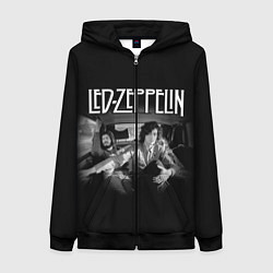 Толстовка на молнии женская Led Zeppelin, цвет: 3D-черный