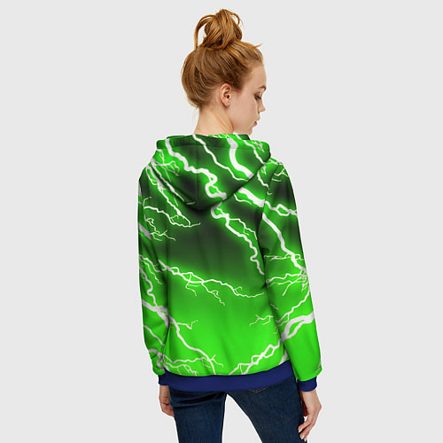 Женская толстовка на молнии YAMAHA X MONSTER SPORT / 3D-Синий – фото 4