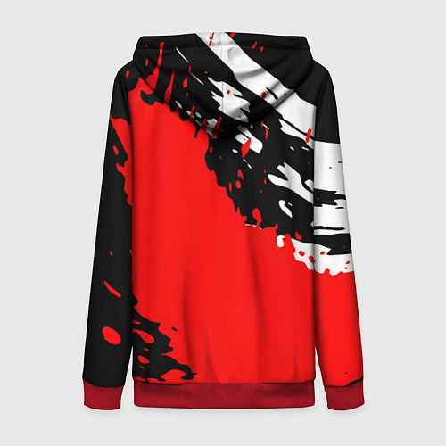 Женская толстовка на молнии DUCATI ДУКАТИ ГРАНЖ / 3D-Красный – фото 2