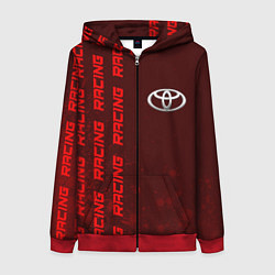 Толстовка на молнии женская Тойота - Pro Racing Паттерн, цвет: 3D-красный