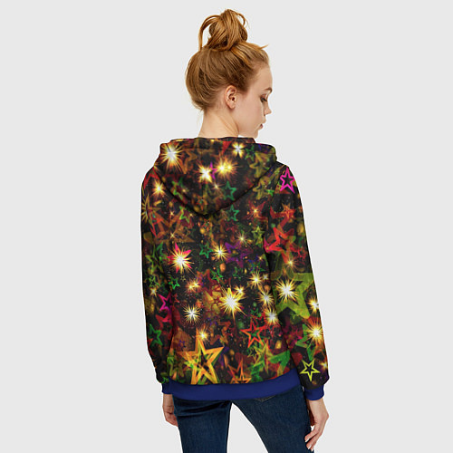 Женская толстовка на молнии Яркий день / 3D-Синий – фото 4