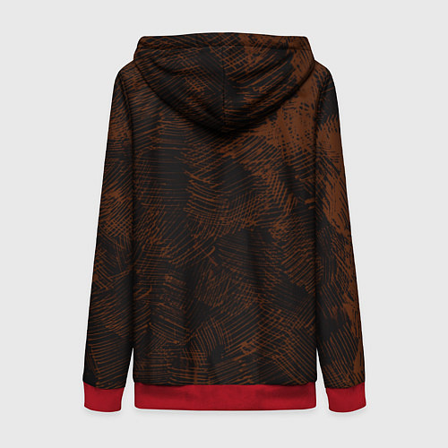 Женская толстовка на молнии Хината Волейбол / 3D-Красный – фото 2