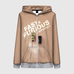 Толстовка на молнии женская Hot Wheels Хот Вилс, цвет: 3D-меланж