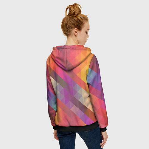Женская толстовка на молнии Vivid gradient / 3D-Черный – фото 4