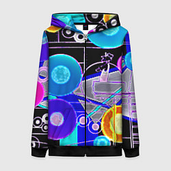 Толстовка на молнии женская Механизм, цвет: 3D-черный