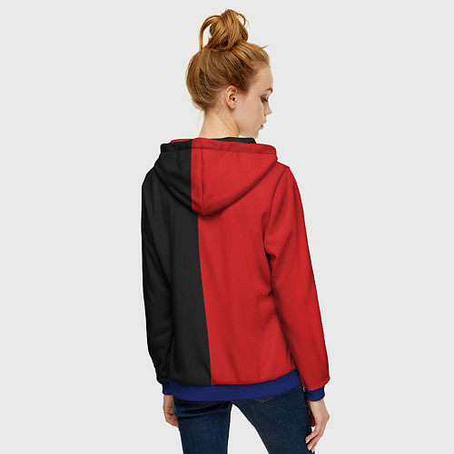 Женская толстовка на молнии Ковбой Бибоп с сигаретой / 3D-Синий – фото 4