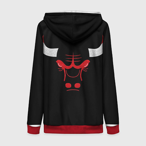 Женская толстовка на молнии B C Chicago Bulls / 3D-Красный – фото 2