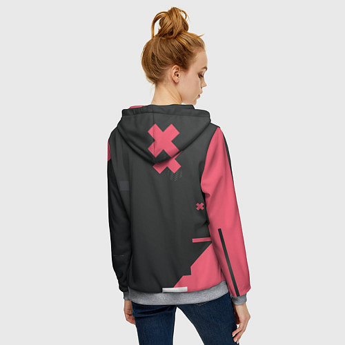 Женская толстовка на молнии Мерседес Mersedes / 3D-Меланж – фото 4