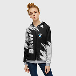 Толстовка на молнии женская BMW GRUNGE БМВ ГРАНЖ, цвет: 3D-меланж — фото 2