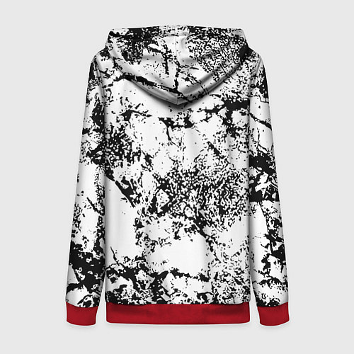 Женская толстовка на молнии Эффект линогравюры / 3D-Красный – фото 2