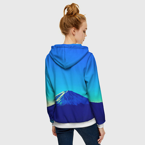 Женская толстовка на молнии Магадан герб / 3D-Белый – фото 4