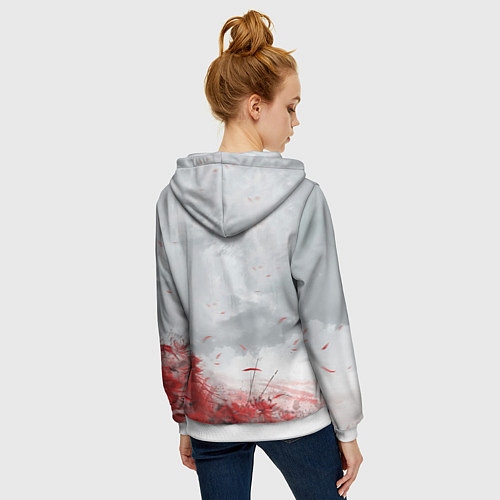 Женская толстовка на молнии Naraka BP / 3D-Белый – фото 4