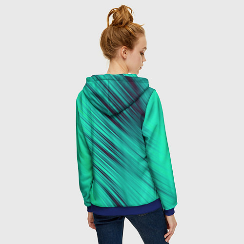 Женская толстовка на молнии Нилетто Niletto лого / 3D-Синий – фото 4