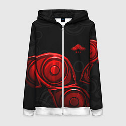 Толстовка на молнии женская Башня Бога Захард, цвет: 3D-белый