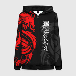 Женская толстовка на молнии Токийские Мстители: Красный дракон