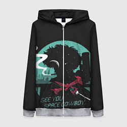 Женская толстовка на молнии Ковбой Бибоп