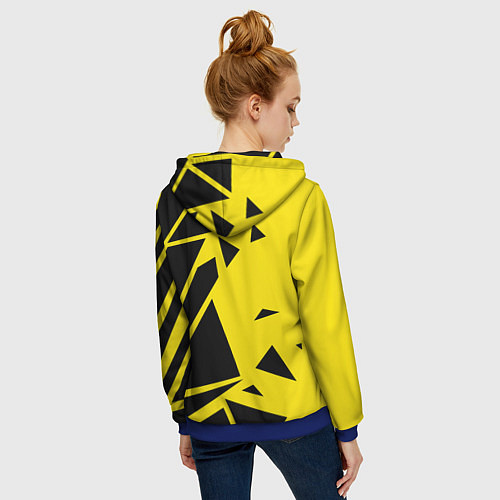 Женская толстовка на молнии Цвета победы / 3D-Синий – фото 4