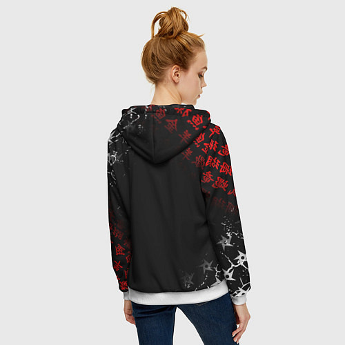 Женская толстовка на молнии TOKYO REVENGERS RED STYLE TEAM / 3D-Белый – фото 4