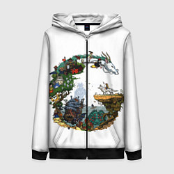 Женская толстовка на молнии Миры Хаяо Миядзаки унесенные призраками и другие