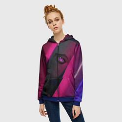 Толстовка на молнии женская Jinx Arcane League of Legends, цвет: 3D-синий — фото 2
