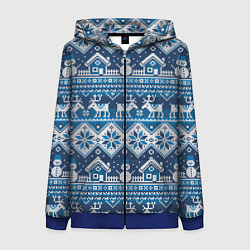 Женская толстовка на молнии Christmas Pattern